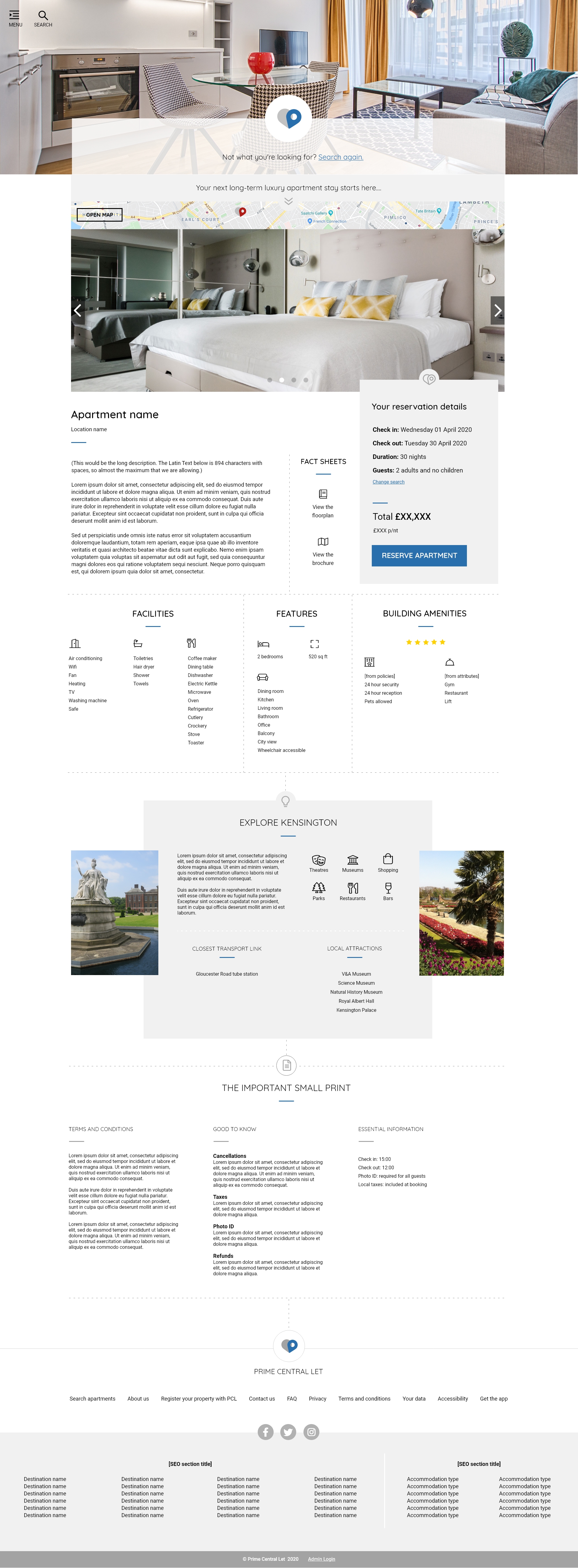 Prime Central Let apartment page