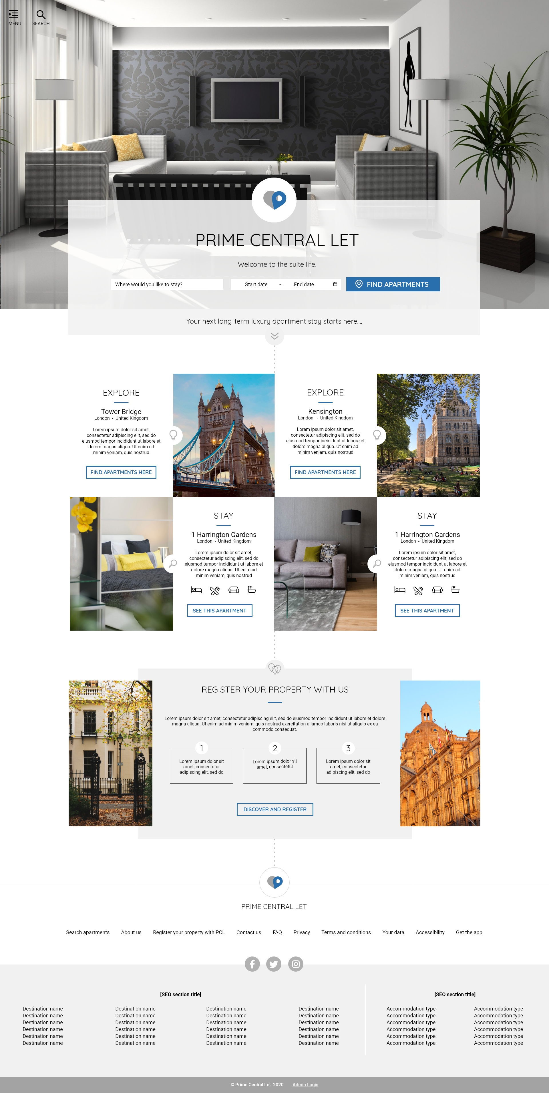 Prime Central Let home page