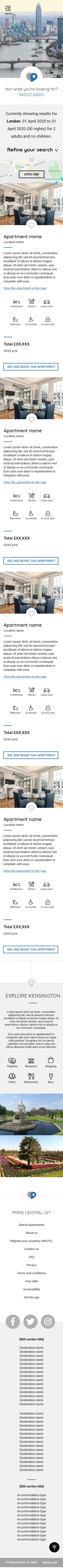 Prime Central Let results page