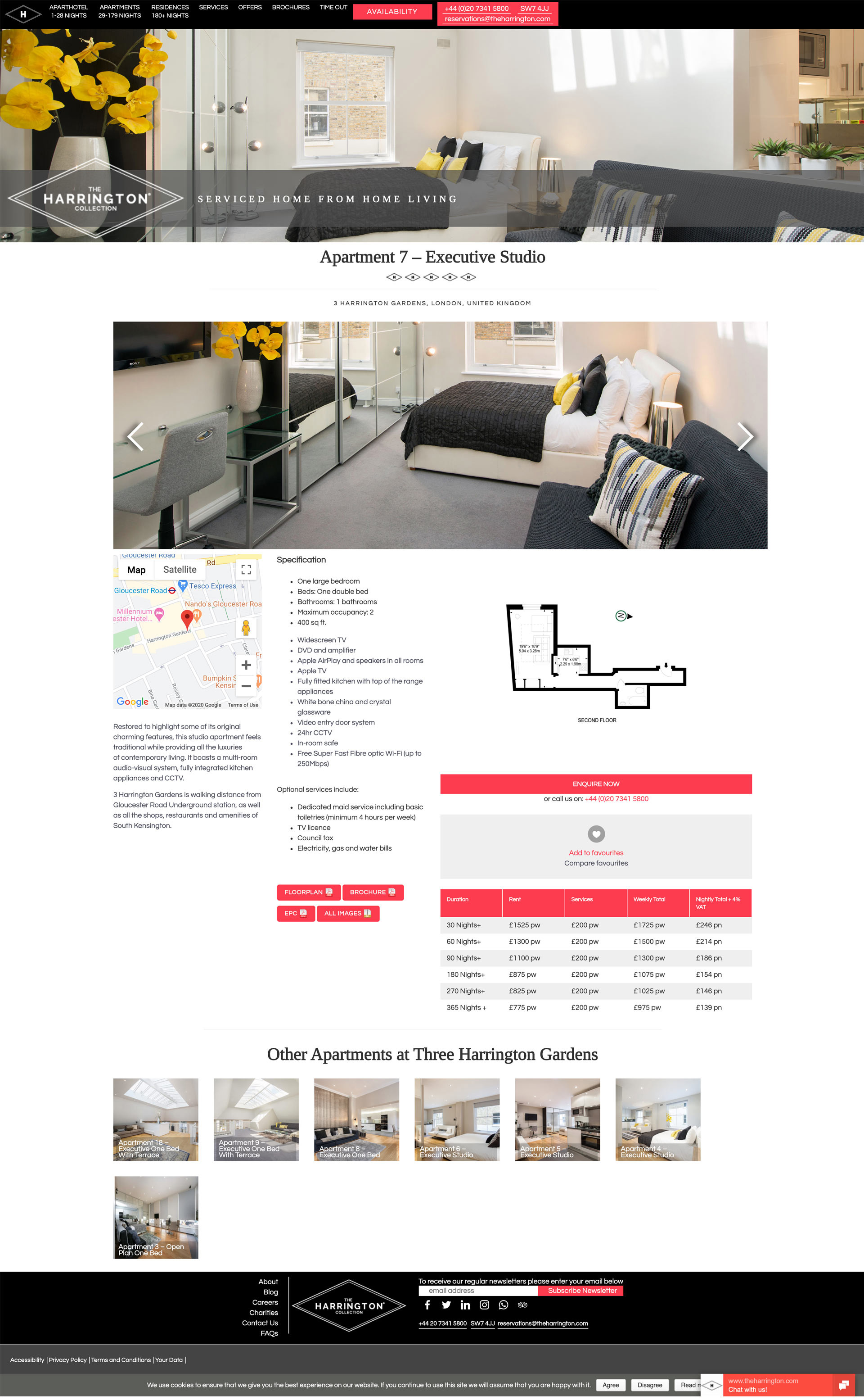 Apartment page